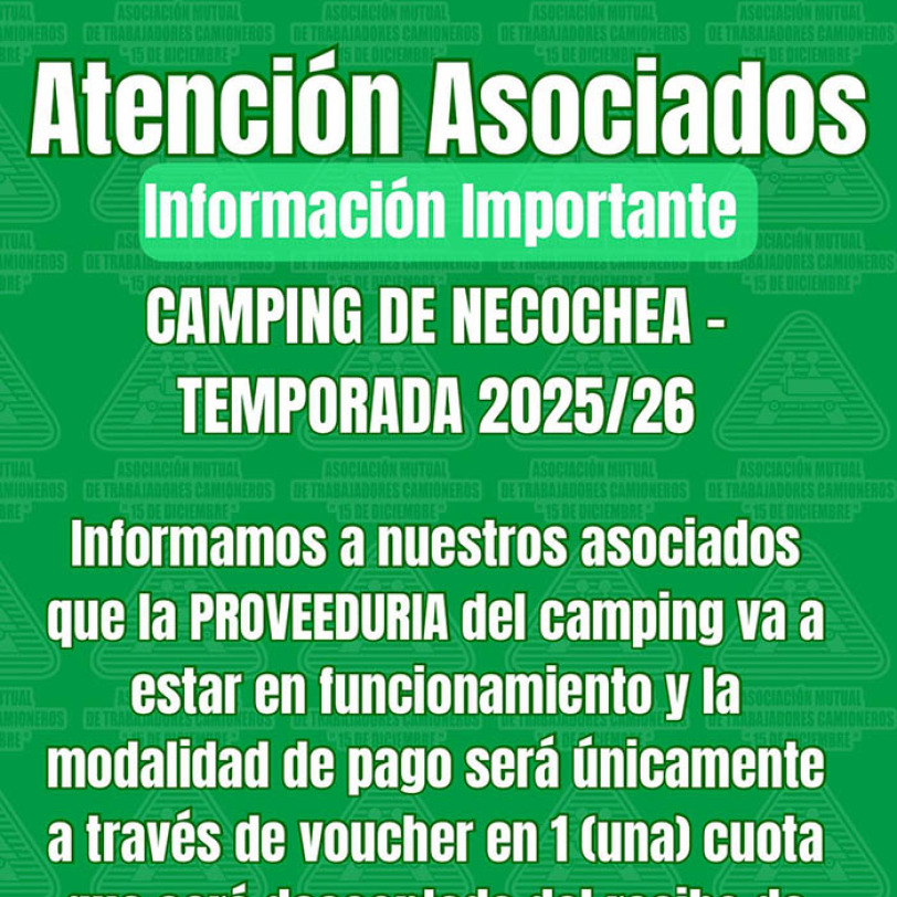Informaci&oacute;n importante - Camping Necochea